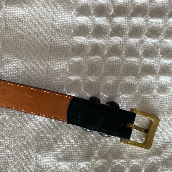 Lands’ End Men's Women's Black Big Glove Leather Belt Size 36 inch - Picture 3 of 6